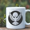 Symbolic White Bird Icon A white bird with outstretched wings, symbolic in various cultures and religions.