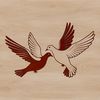 An SVG representation of a bird commonly associated with peace and serenity.