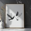 Beautiful White Dove SVG Design White dove graphic designed as a scalable vector image.