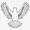 Peaceful Bird Symbol A white dove perched on a branch, symbolizing peace and freedom.