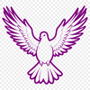 Peaceful Bird Silhouette in Vector Format A white dove with outstretched wings on a clean design background.