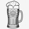 A simple illustration of a glass containing beer, suitable for clip art or vector design projects.