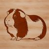 SVG Vector Guinea Pig Graphic A digital illustration of a happy guinea pig in a cartoon style, suitable for personal or commercial use.