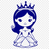 A female princess illustration created in vector format.