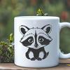 A simple illustration of a raccoon in a vector format.