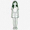 Free Vector Design Artwork Young girl illustration in vector format, suitable for various designs and applications.