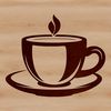 Beautiful Hand-Drawn Teacup Illustration A digital illustration of a teacup, ideal for vector design and cutting projects with tools like Cricut or laser cutters.
