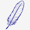 Single Vector Feather Illustration A detailed illustration of a single feather, created as a vector graphic.