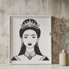 Free SVG Clipart Princess Image A young female character in a royal outfit, depicted as a princess.