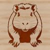 Rodent Illustration SVG File Large rodent species found in South America.