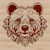 Wildlife Design Icon A vector graphic depiction of a wild animal with ornate features and intricate designs.