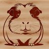 Small Mammal Icon Design A small mammal with a rounded body and long fur, often kept as a pet.
