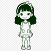 Beautiful Girl Profile Vector Illustration A young girl's profile illustration created as a vector graphic.