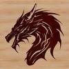 Beautiful Dragon Clipart Image A mythical creature with scales and wings, depicted in a detailed vector illustration.