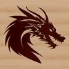 Dragon Profile Vector Design An SVG vector design of a dragon's profile with intricate details and textures.