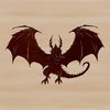 A colorful vector illustration of a mythical dragon with scales and wings, suitable for various applications.