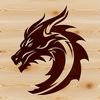 Free SVG Clipart Dragon Design Illustrative vector art of a mythical creature's head, designed as clip art for digital use in various formats.