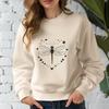A stylized dragonfly design with love hearts incorporated into the artwork.