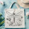 A digital illustration of a dragonfly with intricate details and fluid lines, suitable for various applications.