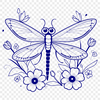 Beautiful Insect Vector Art Design A detailed illustration of a dragonfly with intricate details and delicate features.