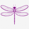 A high-resolution vector illustration of a dragonfly in flight.