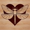 Dragonfly Clip Art Free Download A detailed illustration of a dragonfly, suitable for vector design and cutting machine projects.