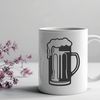 Beautiful Glass of Beer Clip Art A digital illustration of a glass containing beer, suitable for vector design and printing.