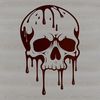 Eerie Skull Illustration A detailed illustration of a skull with dripping, eerie effects.