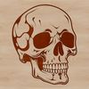 Beautiful Dripping Skull Clip Art A graphic illustration of a skull with dripping liquid, suitable for use in various design projects.