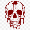 Creative Dripping Skull SVG Image A digital vector illustration of a dripping skull, suitable for Halloween-themed designs.