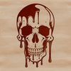 Dripping Skull Decorations A spooky gothic skull design with dripping details, suitable for Halloween decorations or crafts.