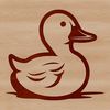 Quirky Line Art of a Duck A simple line drawing of a cute duck.