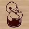 A digital representation of a duck, suitable for vector graphics and design projects.