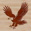 A detailed illustration of a soaring eagle in flight.