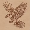 Beautiful Flying Eagle Vector Illustration An eagle in flight, depicted as a vector illustration with detailed feathers and wings.