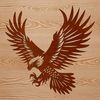 Spread Wings Eagle Silhouette A majestic bird in flight, with wings spread wide.