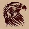 Wildlife Icon SVG Graphic An SVG rendering of an eagle's profile, showcasing its distinctive beak and wingspan.