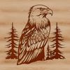 Eagle Silhouette Vector A large bird of prey perched on a branch, with sharp talons and feathers.
