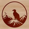 Eagle Perched on a Branch Illustration An illustration of a majestic bird with sharp talons and feathers, perched on a branch.