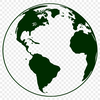 Earth Silhouette in Vector Format A 2D digital representation of our planet Earth in a vector format.