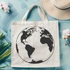 Beautiful Planet Graphic An editable graphic representation of the Earth, suitable for various design applications.