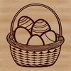 Happy Easter Clip Art and Graphics Vector illustration of a colorful Easter egg on a white background.