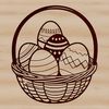 Beautiful Easter-Themed SVG Design Vector illustration of a decorated Easter egg with Easter-themed patterns and designs.
