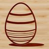 A colorful illustration of a traditional Easter egg, created in vector format.
