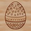 Colorful Easter egg design made from vector shapes.