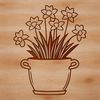 Beautiful Nature Scene SVG A simple illustration of a daffodil in full bloom, perfect for decoration and symbolizing new beginnings.