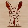 Free Bunny SVG Clip Art Design A sitting rabbit in vector design format.