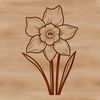 Daffodil Florals in Full Bloom SVG A realistic illustration of a daffodil plant in bloom, perfect for decorative purposes.