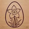 Decorative Spring Egg Illustration An illustration of a decorated Easter egg with spring flowers.