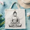 A digital representation of the Buddha in Buddhist religious art, available as a vector image.